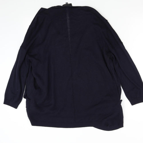 M&S Womens Blue  Knit Pullover Jumper Size 16