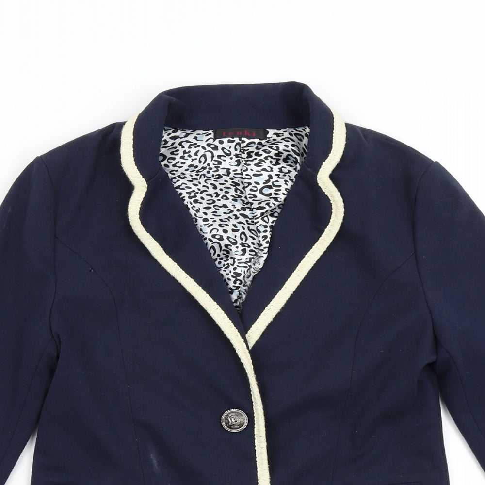 Tenki Womens Blue   Jacket Blazer Size M