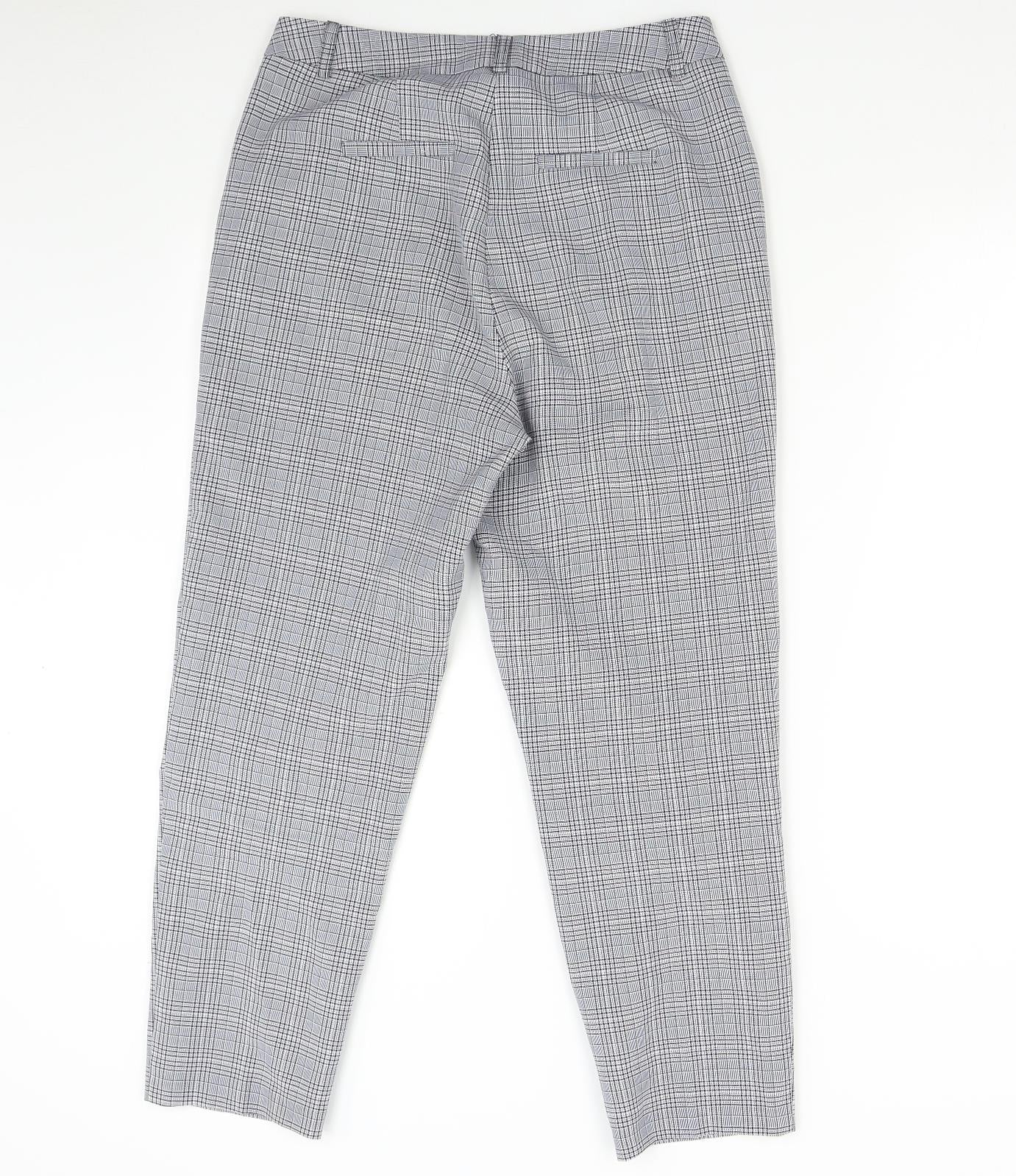 ASOS Womens Grey Check  Trousers  Size 10 L25 in