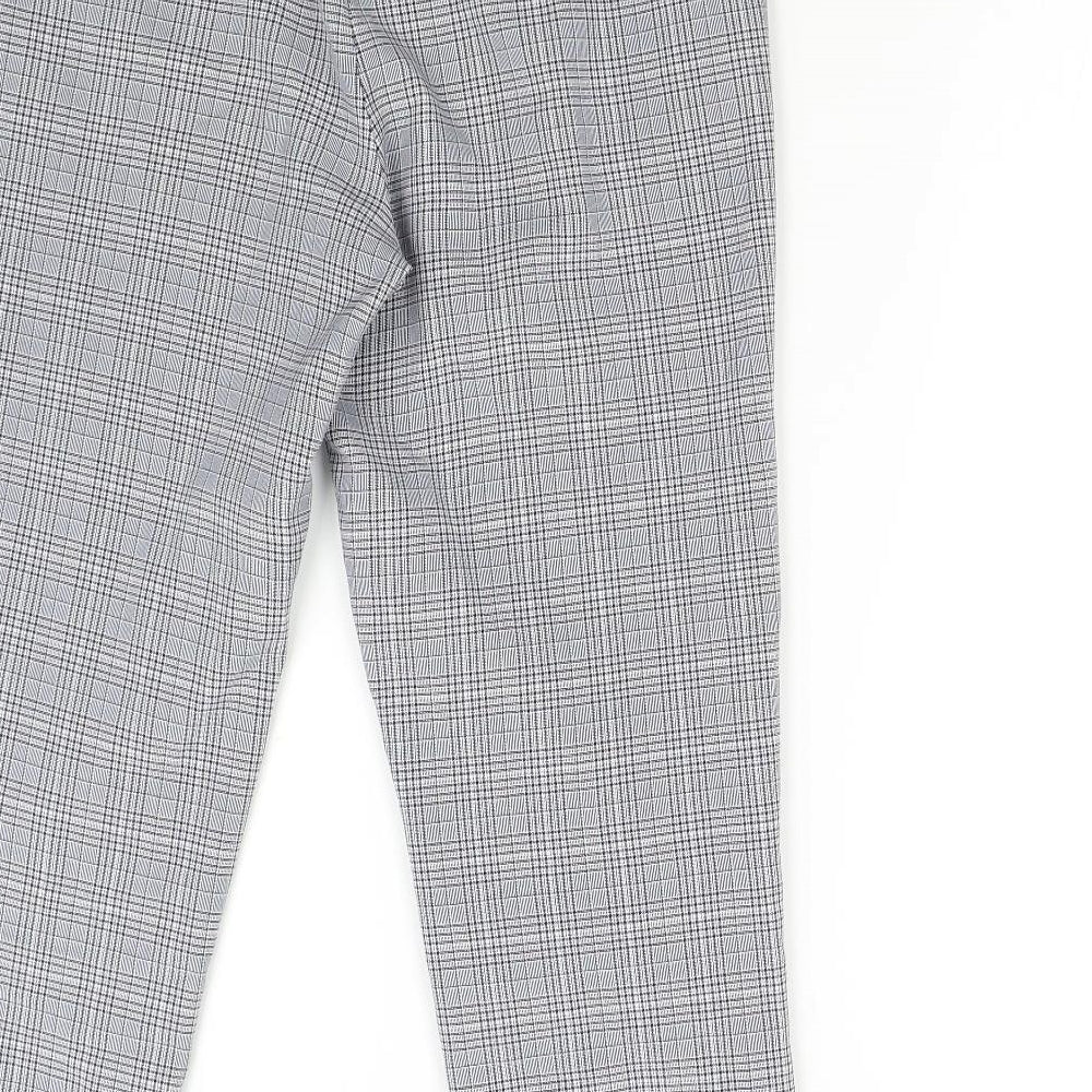 ASOS Womens Grey Check  Trousers  Size 10 L25 in