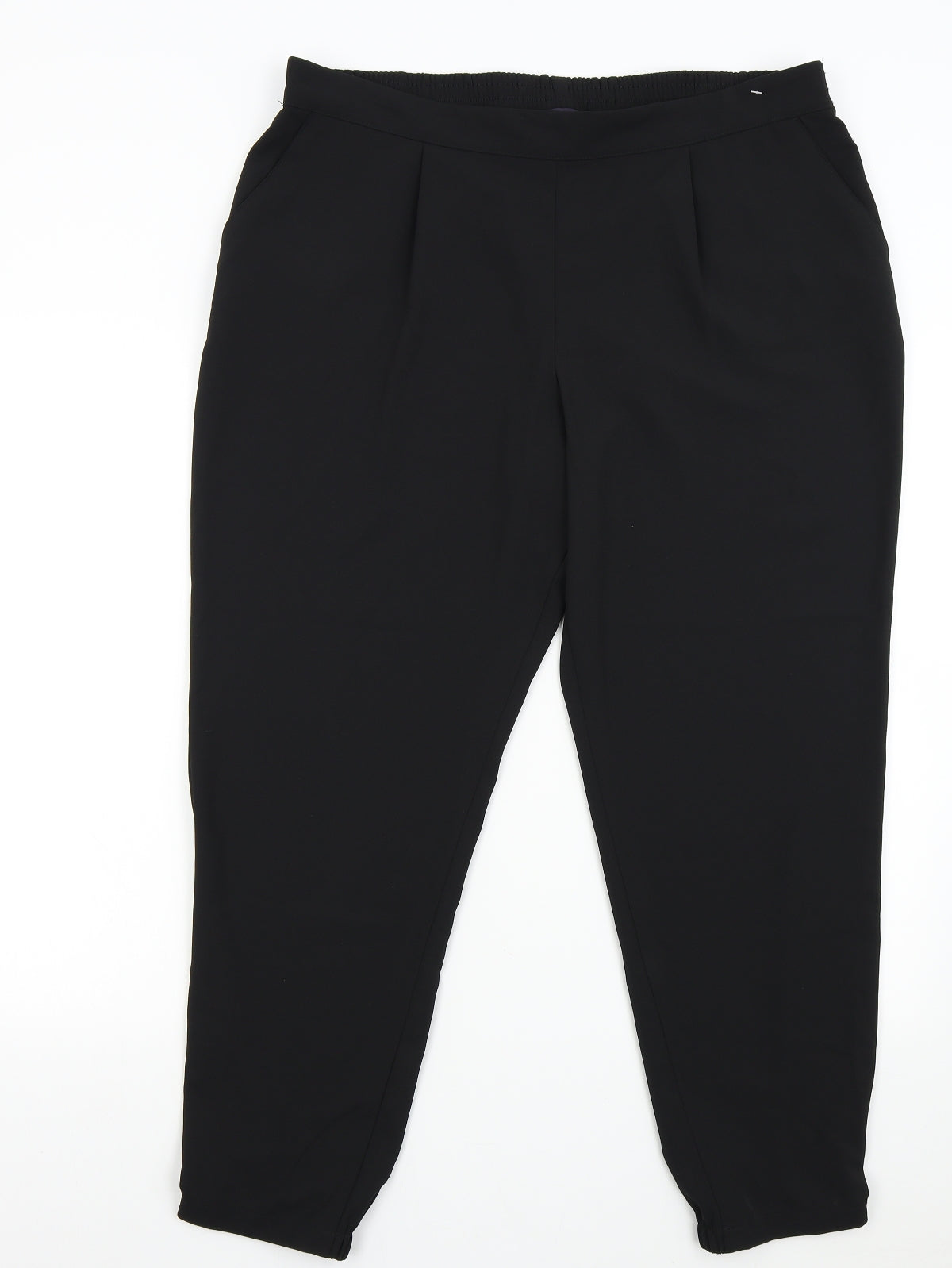 M&S Womens Black   Trousers  Size 16 L26 in