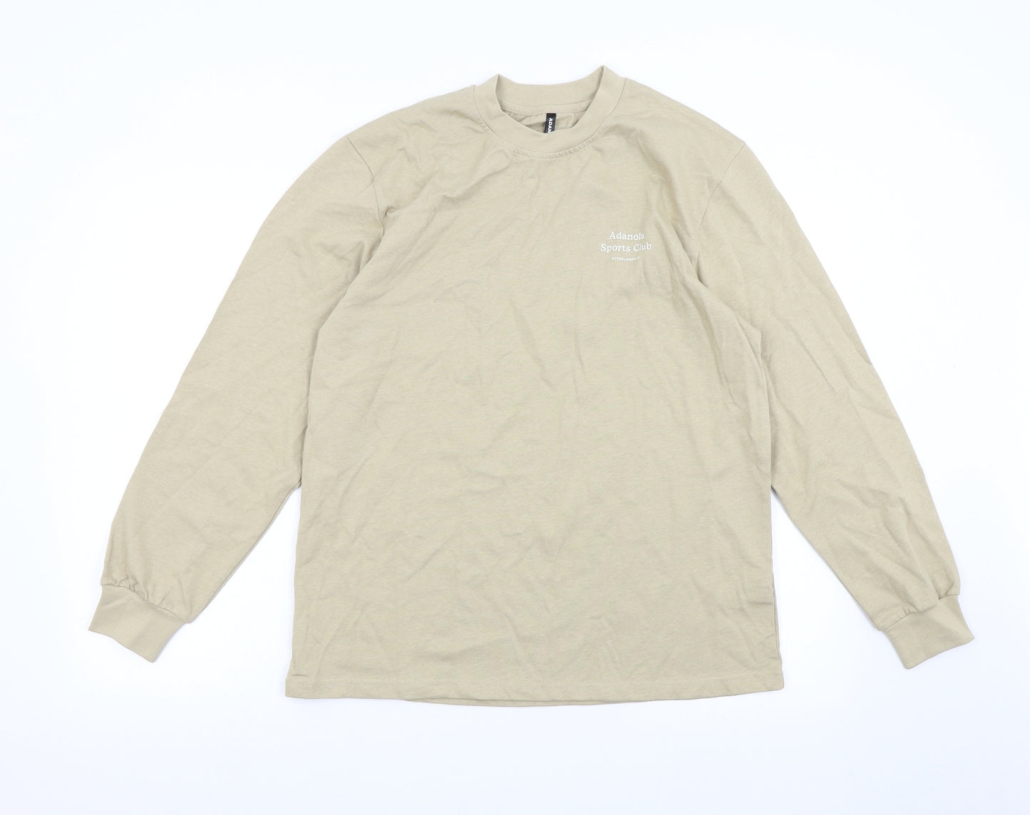 Adanola Mens Beige   Pullover Sweatshirt Size XS