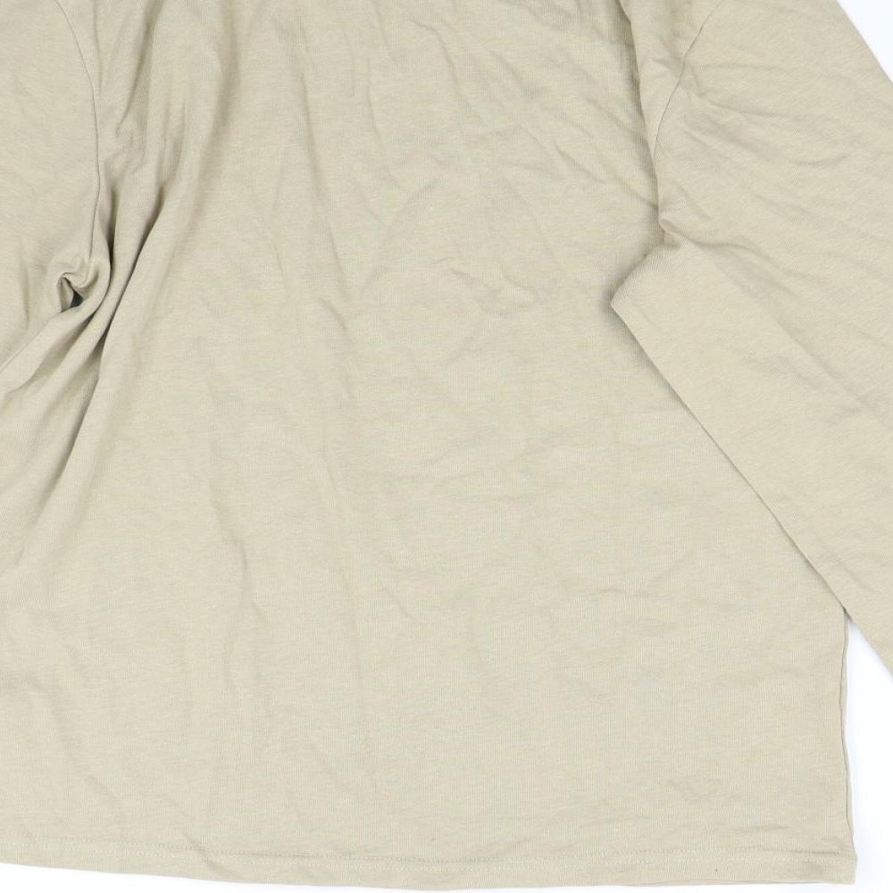 Adanola Mens Beige   Pullover Sweatshirt Size XS