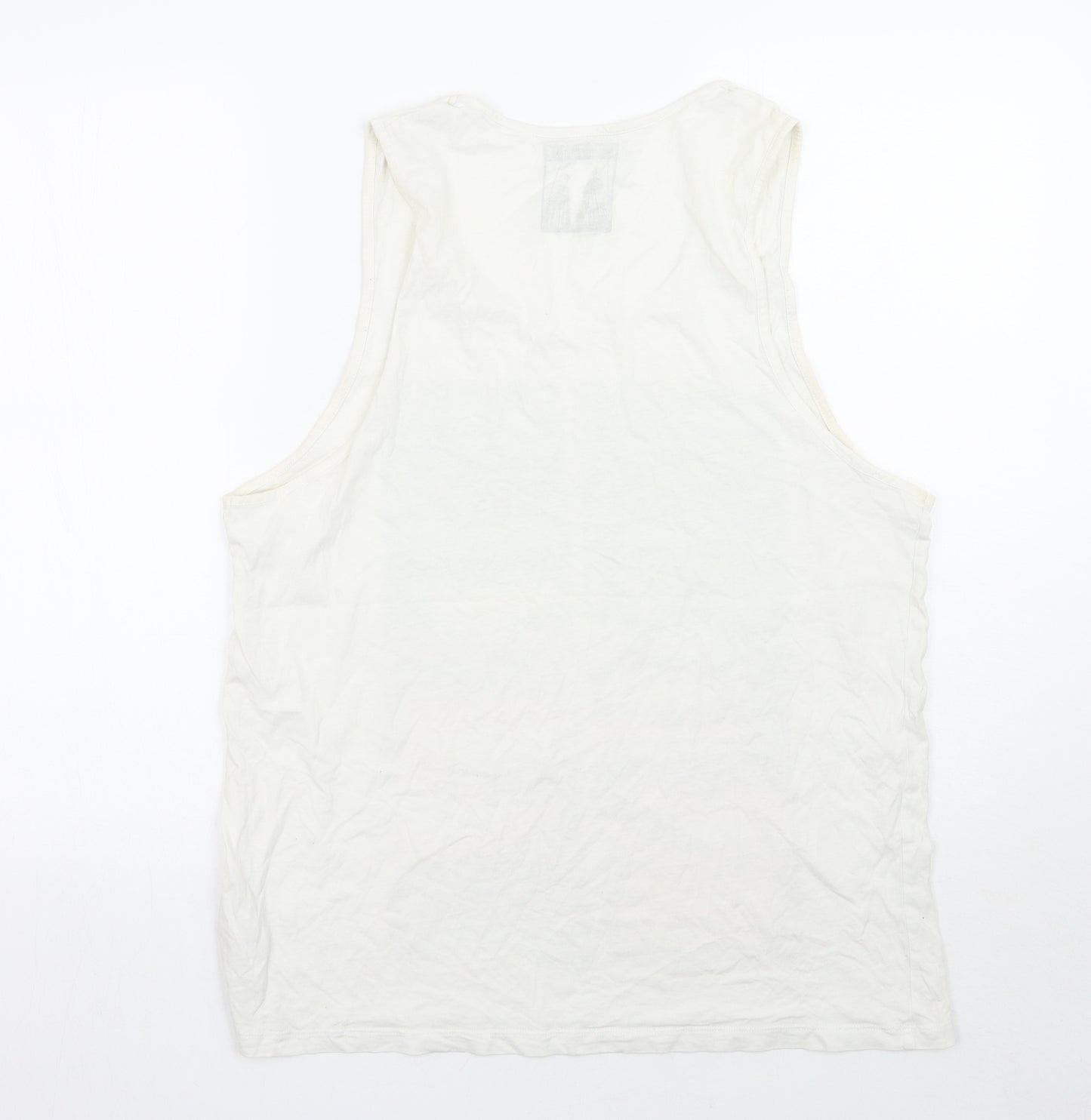 Cedar Wood State Mens White    T-Shirt Size L