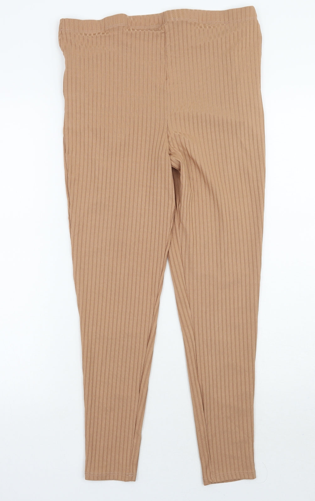 Boohoo Womens Brown   Capri Leggings Size 14 L26 in