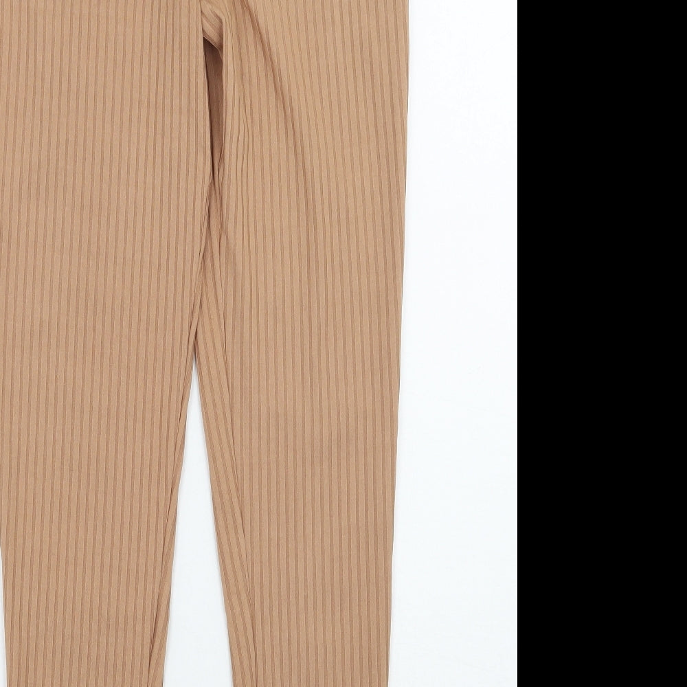 Boohoo Womens Brown   Capri Leggings Size 14 L26 in