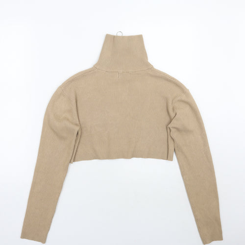 PRETTYLITTLETHING Womens Beige   Pullover Jumper Size S