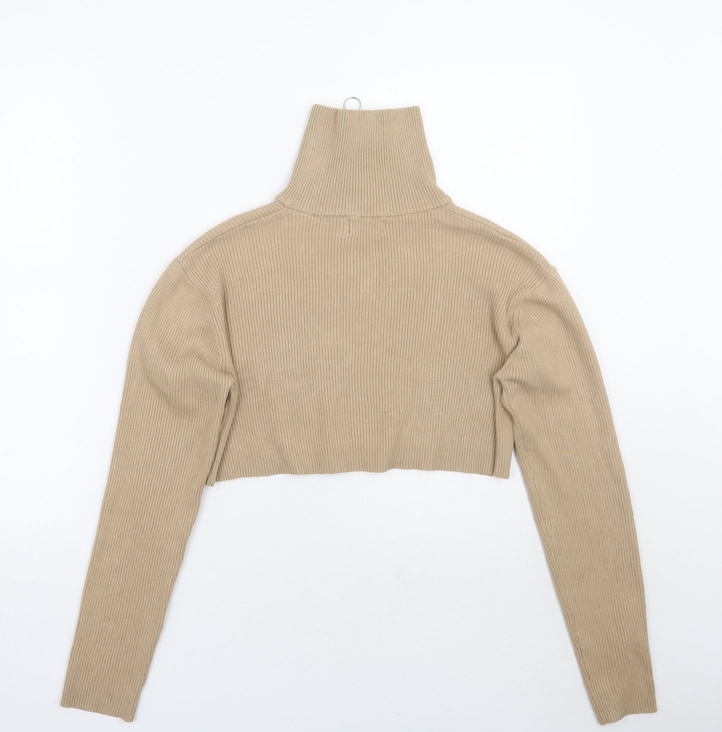 PRETTYLITTLETHING Womens Beige   Pullover Jumper Size S