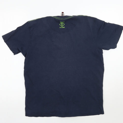 Obscene Clothing Mens Blue    T-Shirt Size M