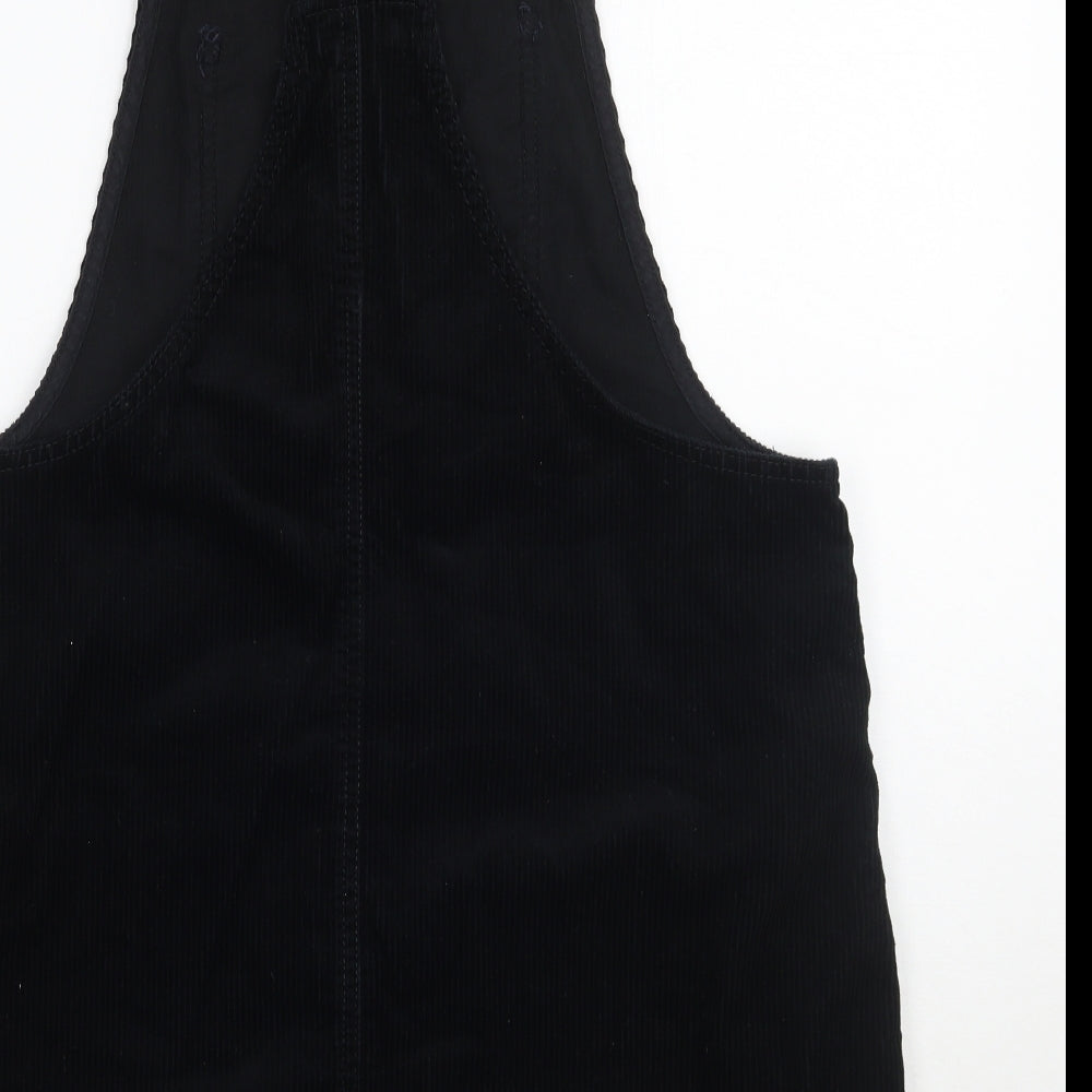 F&F Womens Black   Pinafore/Dungaree Dress  Size 14