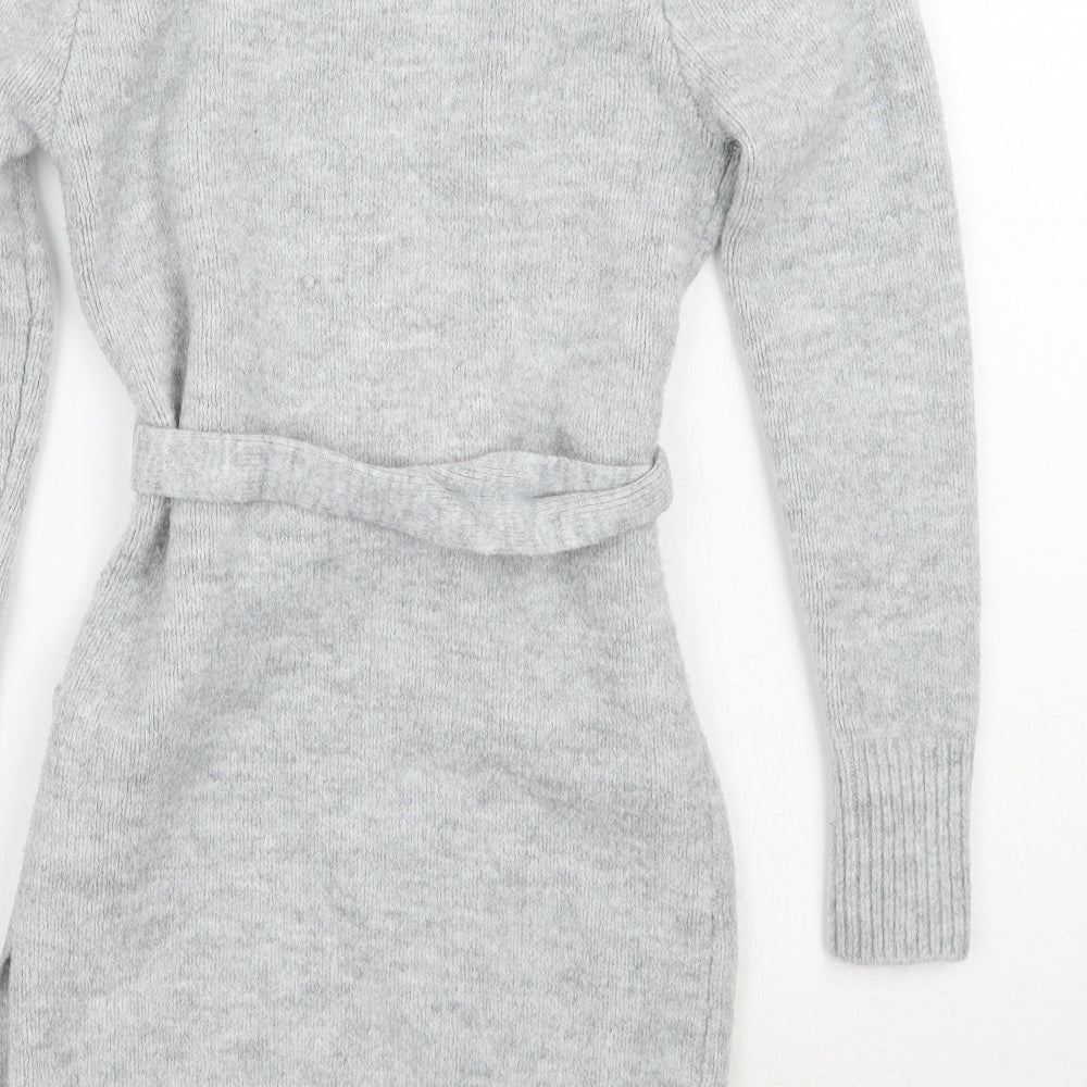Primark Womens Grey   Jumper Dress  Size 2XS