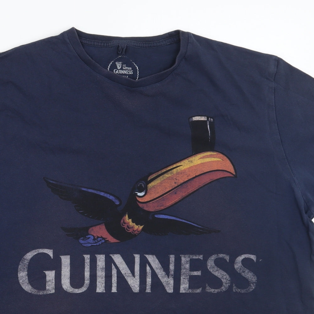 Guinness Mens Blue    T-Shirt Size L