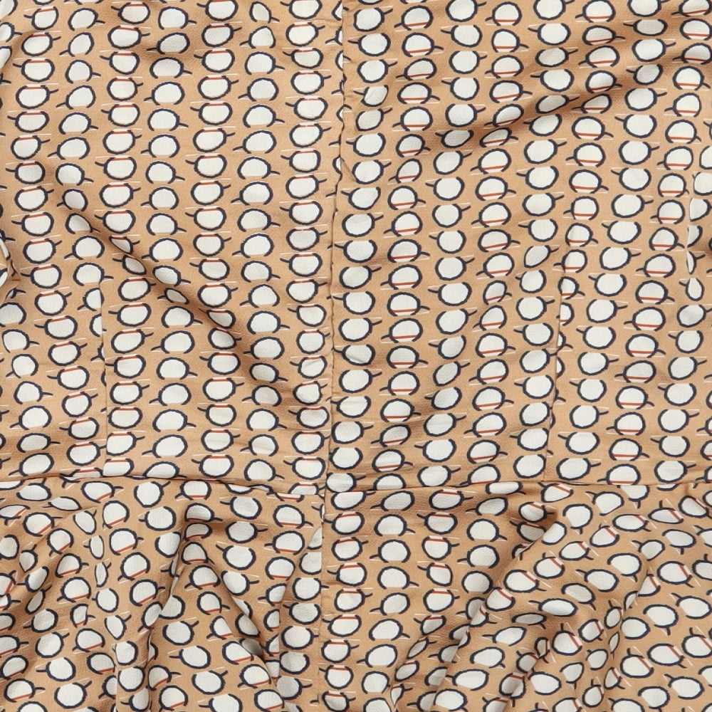 Quiz Womens Brown Geometric  Basic Blouse Size 18