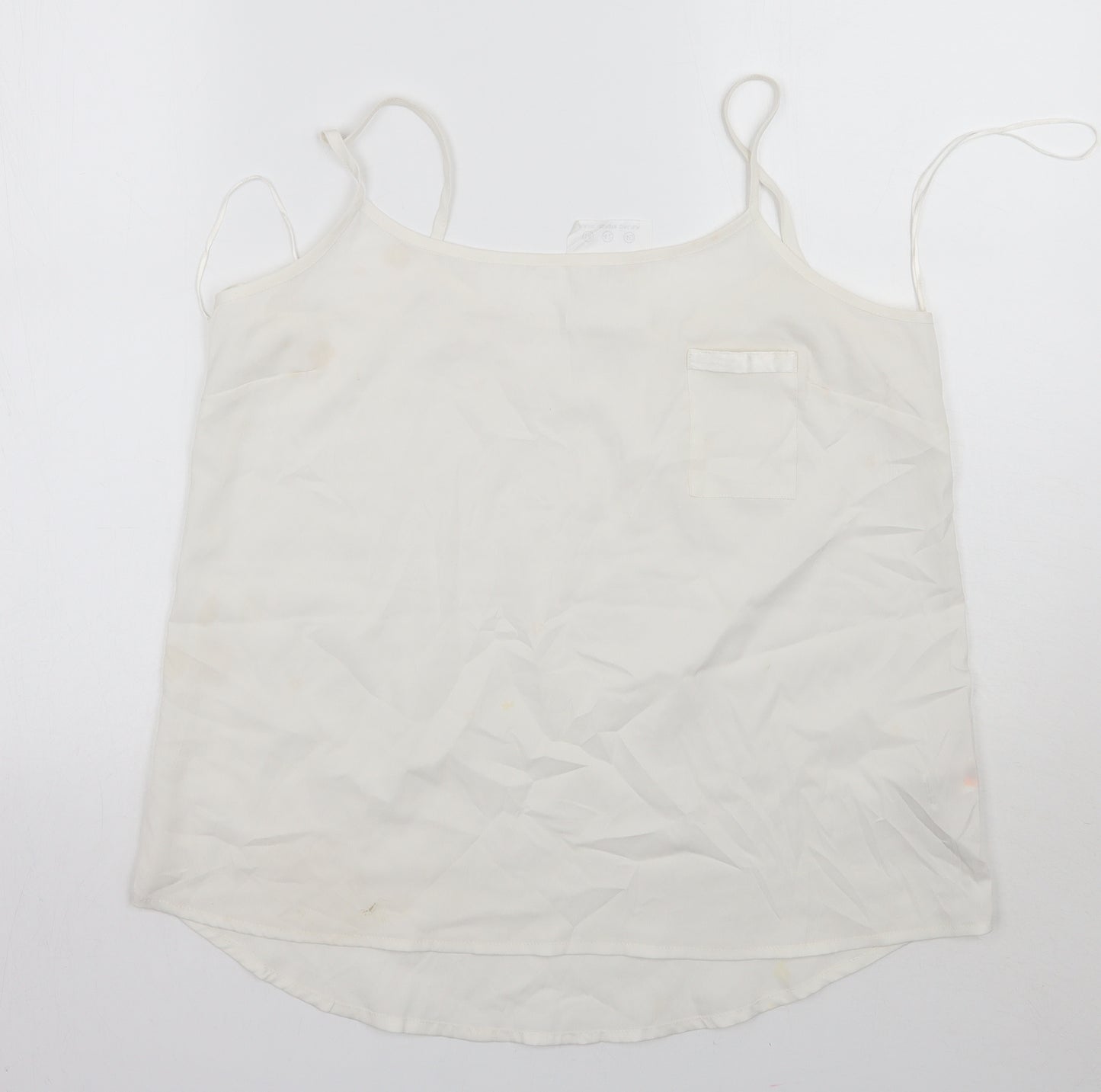 Primark Womens White   Basic Tank Size 14
