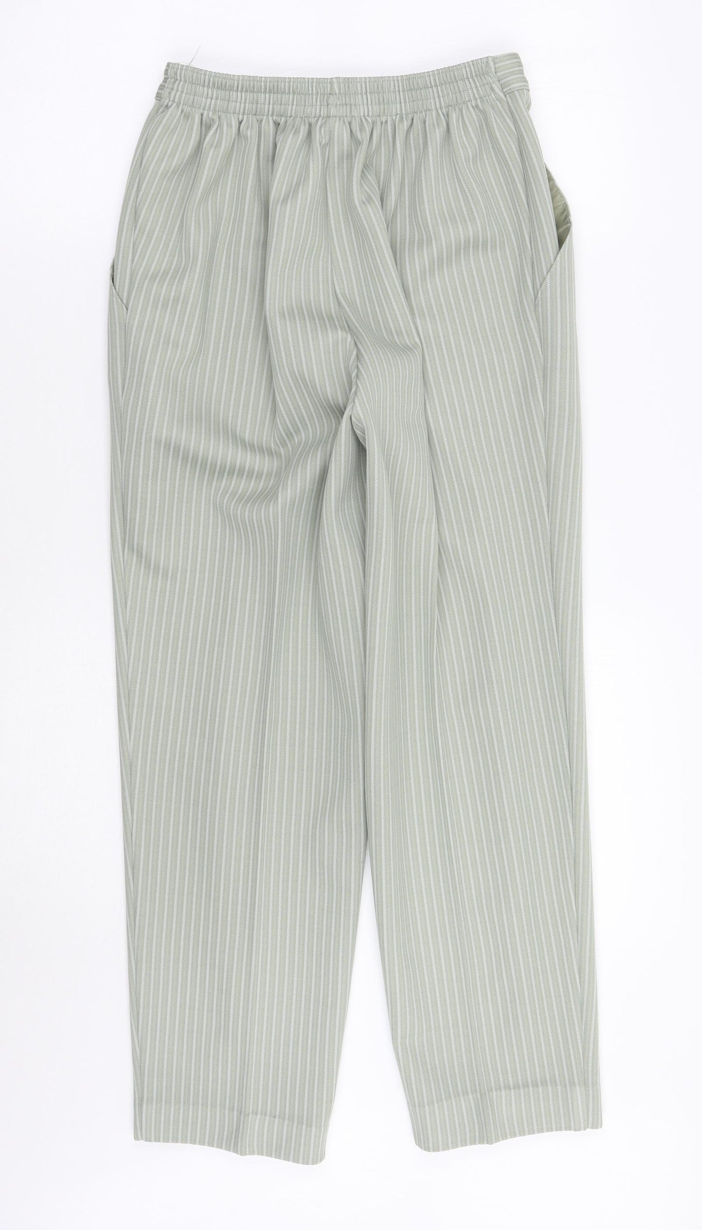 Marks and Spencer Womens Green  Rayon Trousers  Size 12 L26 in