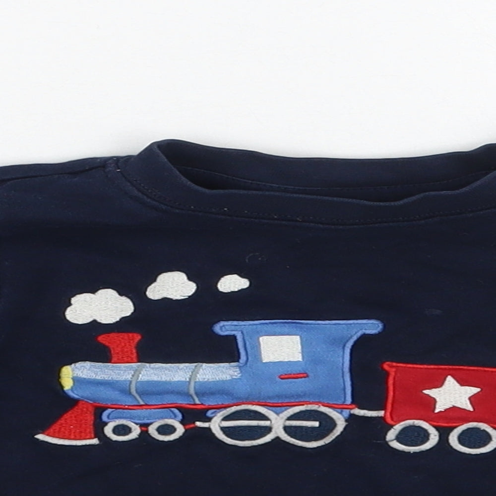 JoJo Maman Bébé Boys Blue   Pullover Jumper Size 6-9 Months