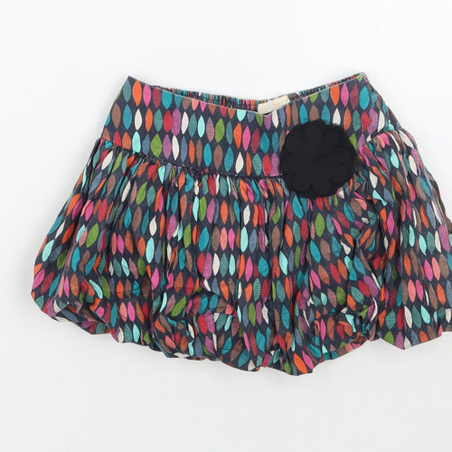 Joos Girls Black Geometric  A-Line Skirt Size 3 Years