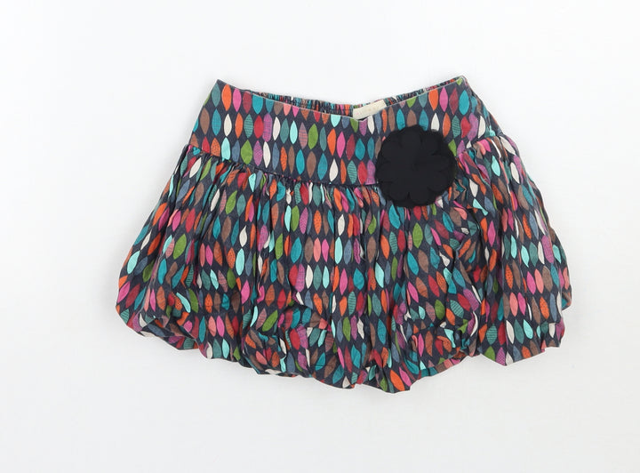Joos Girls Black Geometric A-Line Skirt Size 3 Years
