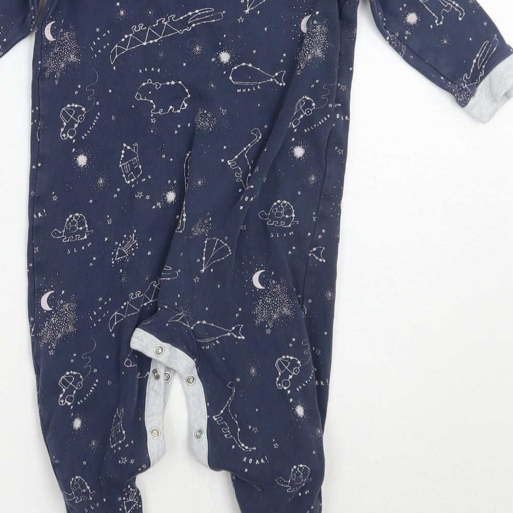 NEXT Boys Blue Geometric  Babygrow One-Piece Size 3-6 Months