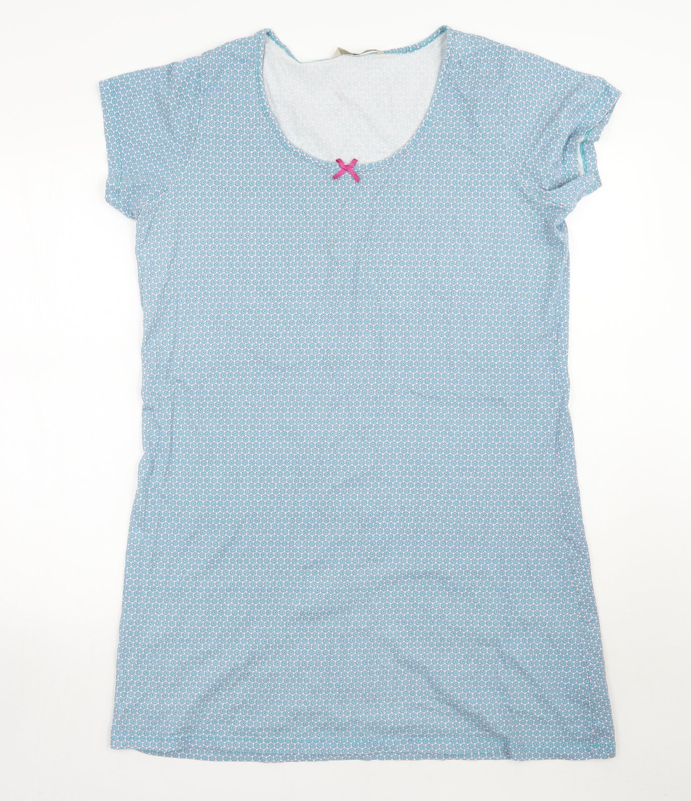 TU Womens Blue Geometric Rayon Top Dress Size 16