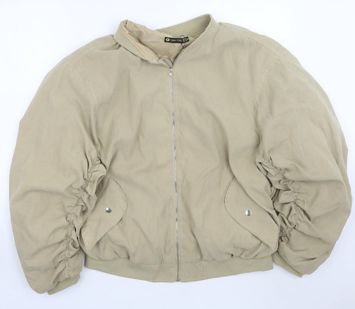 I SAW IT FIRST Womens Beige Jacket Coat Size 8
