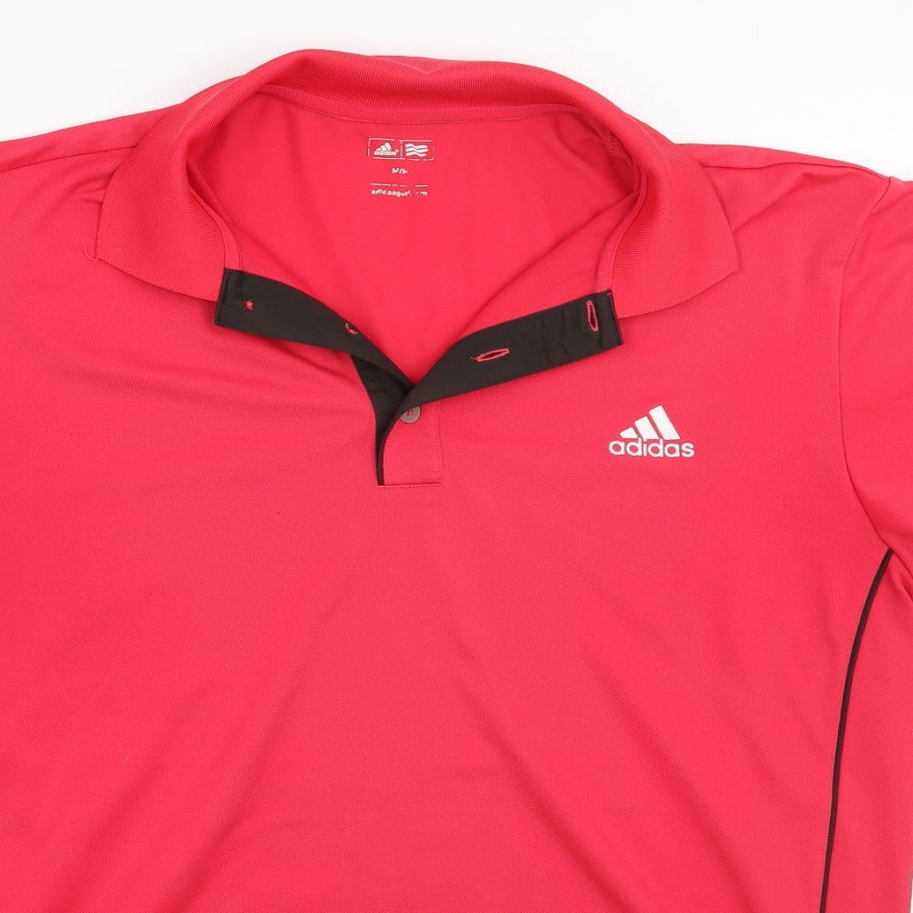 adidas Mens Red    Polo Size M