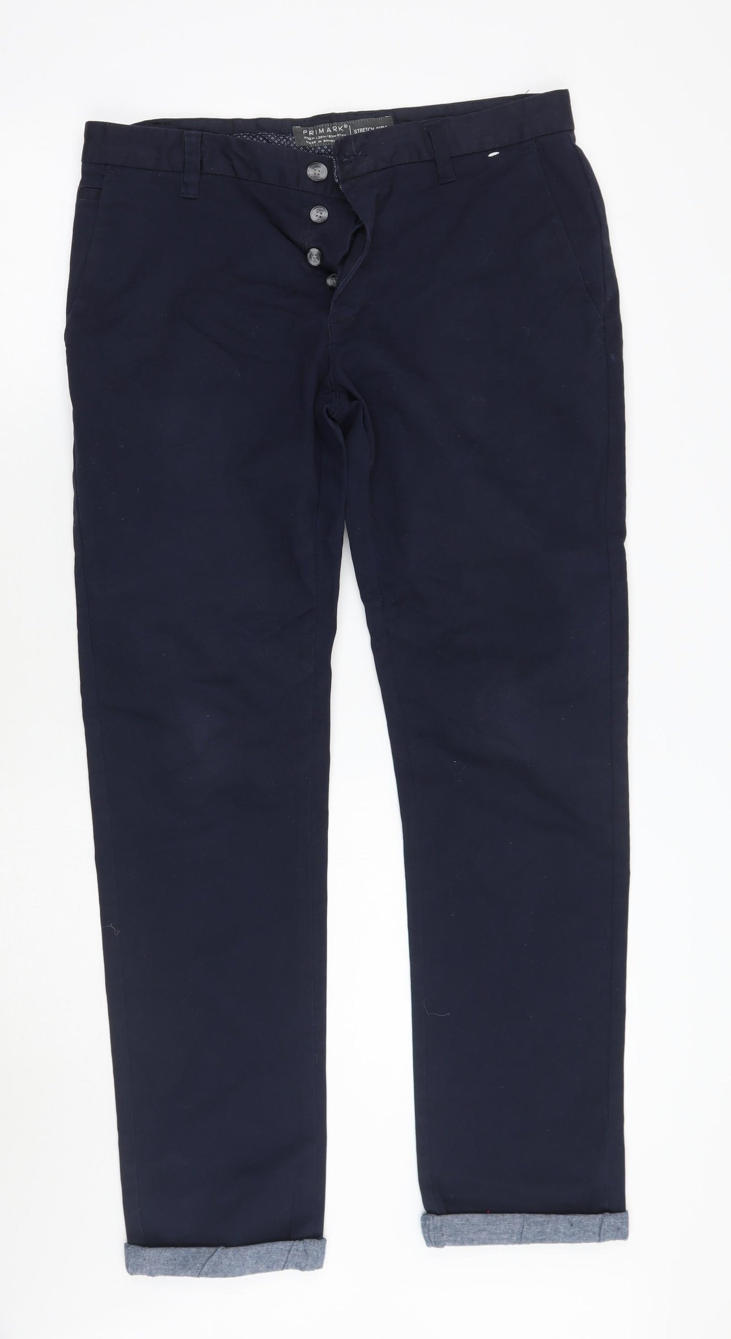 Primark Mens Blue   Chino Trousers Size 32 L29 in