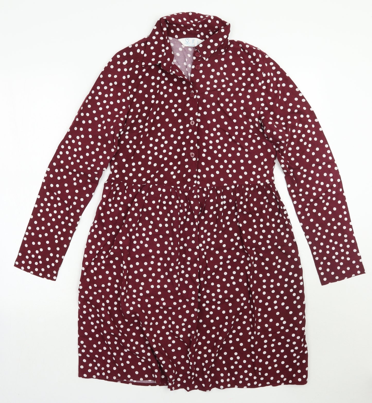 Primark Womens Purple Polka Dot  A-Line  Size 4