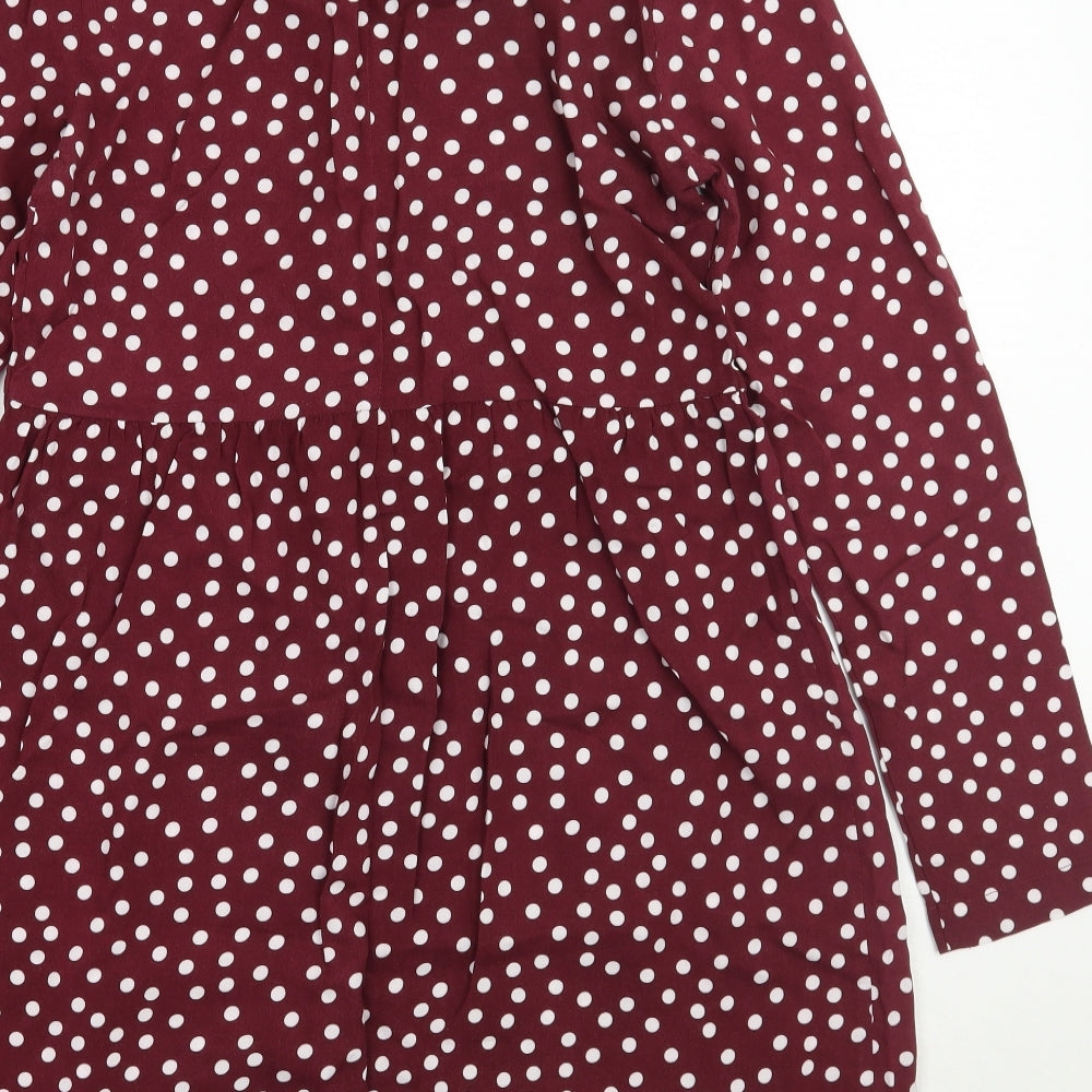 Primark Womens Purple Polka Dot  A-Line  Size 4