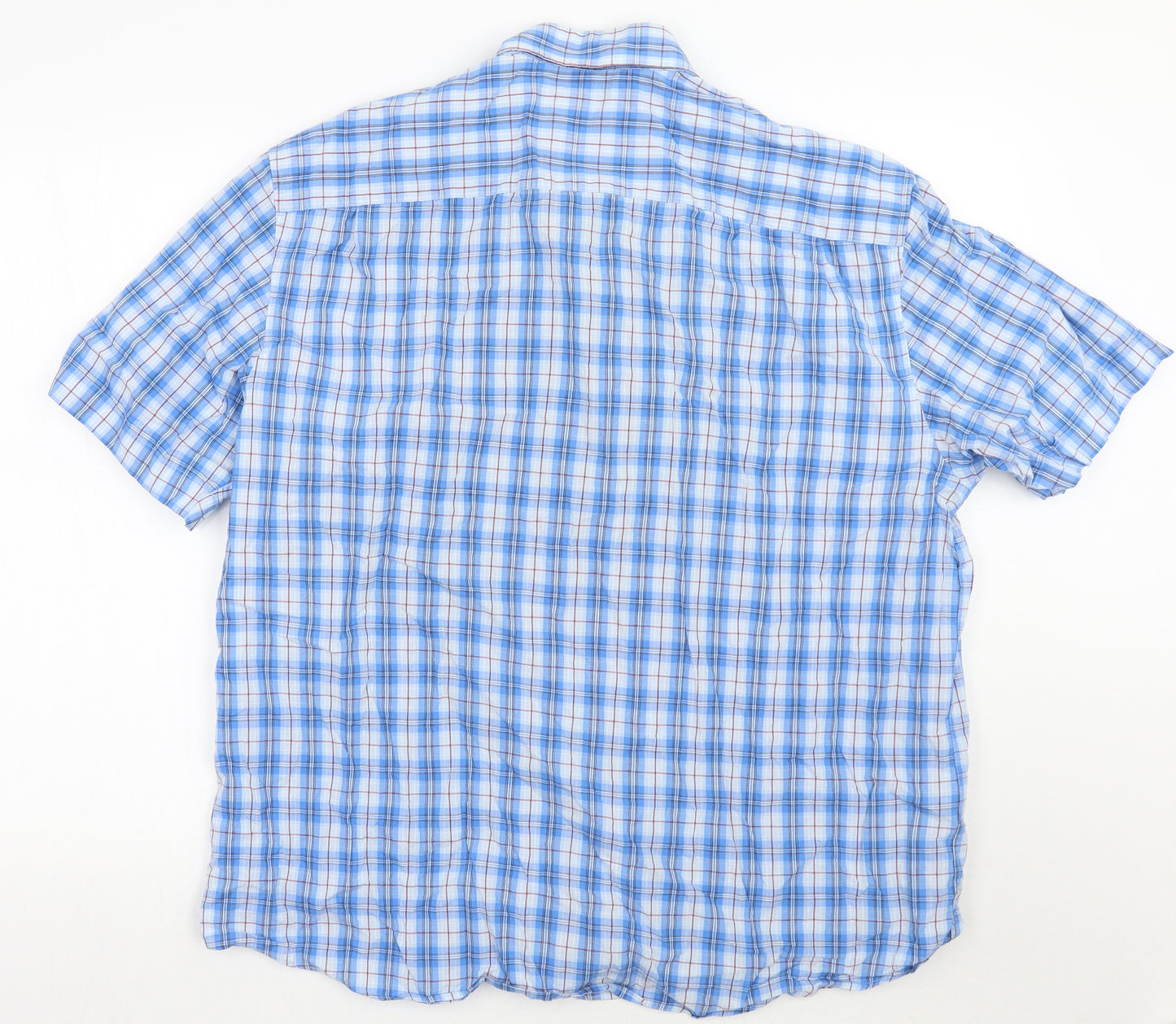 Blue Harbour Mens Blue Check   Button-Up Size XL