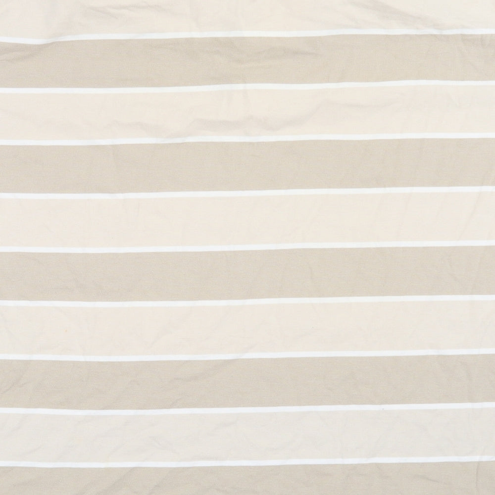 Pg field Mens Beige Striped   Polo Size XL