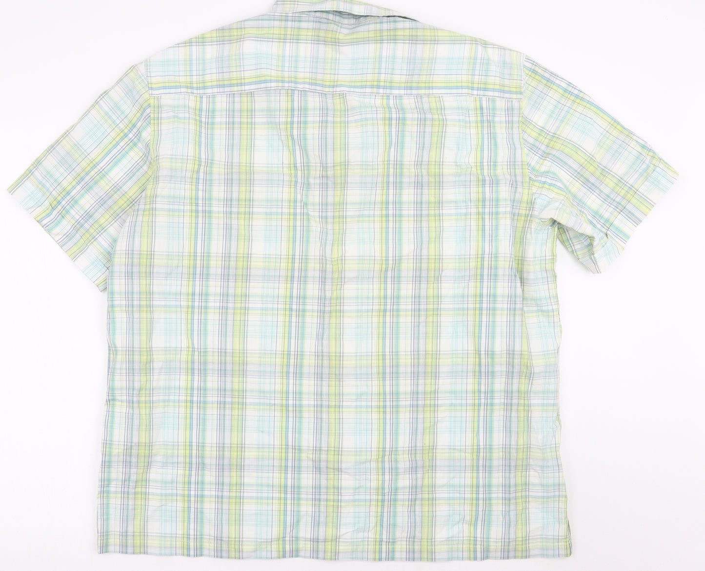 Marks and Spencer Mens Green Check   Button-Up Size XL