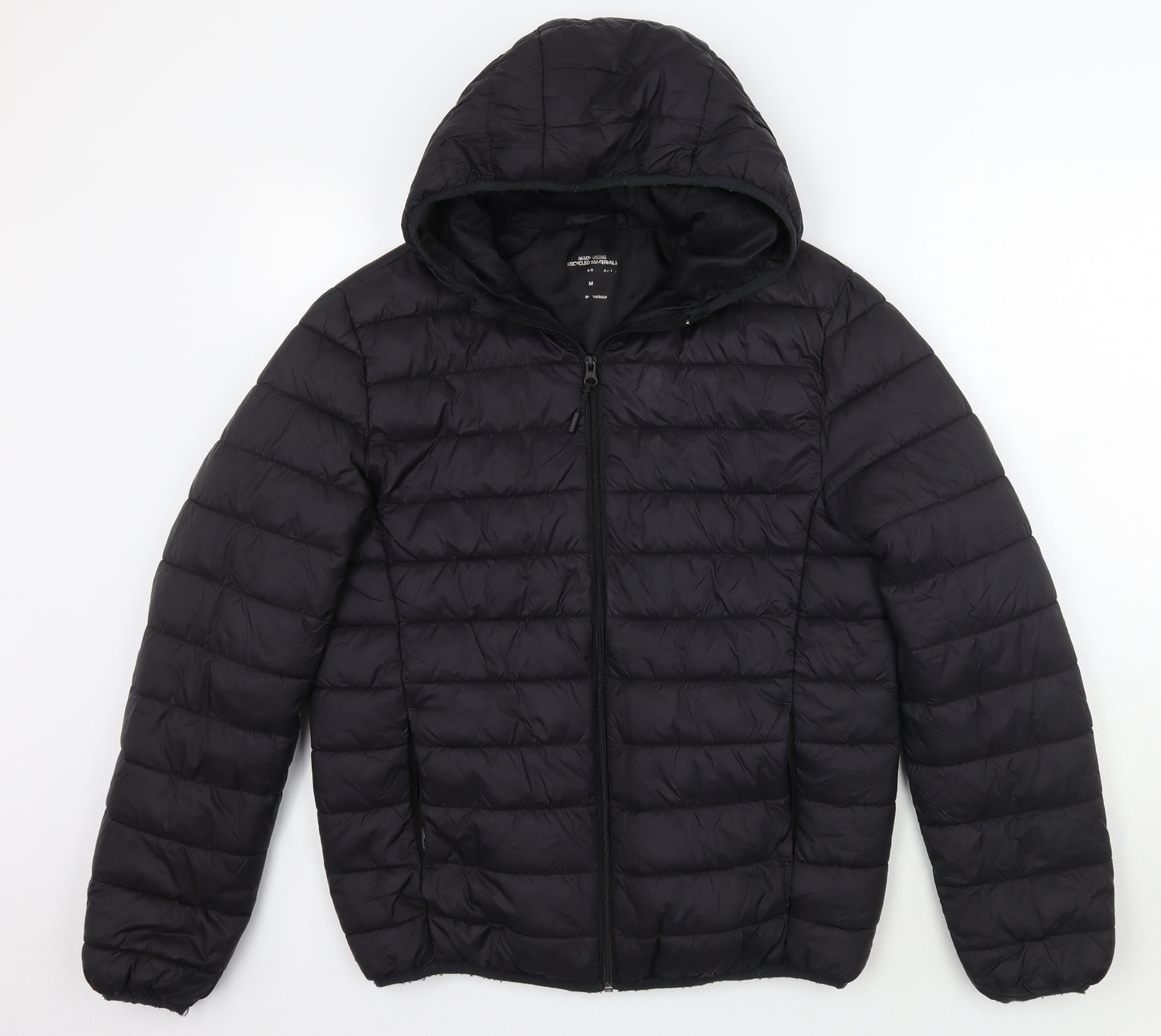 Primark Mens Black  Rayon Jacket Coat Size M