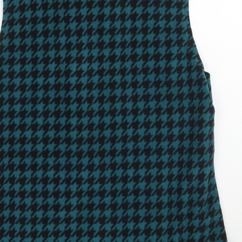 Marks and Spencer Womens Green Check  Gilet Coat Size 16