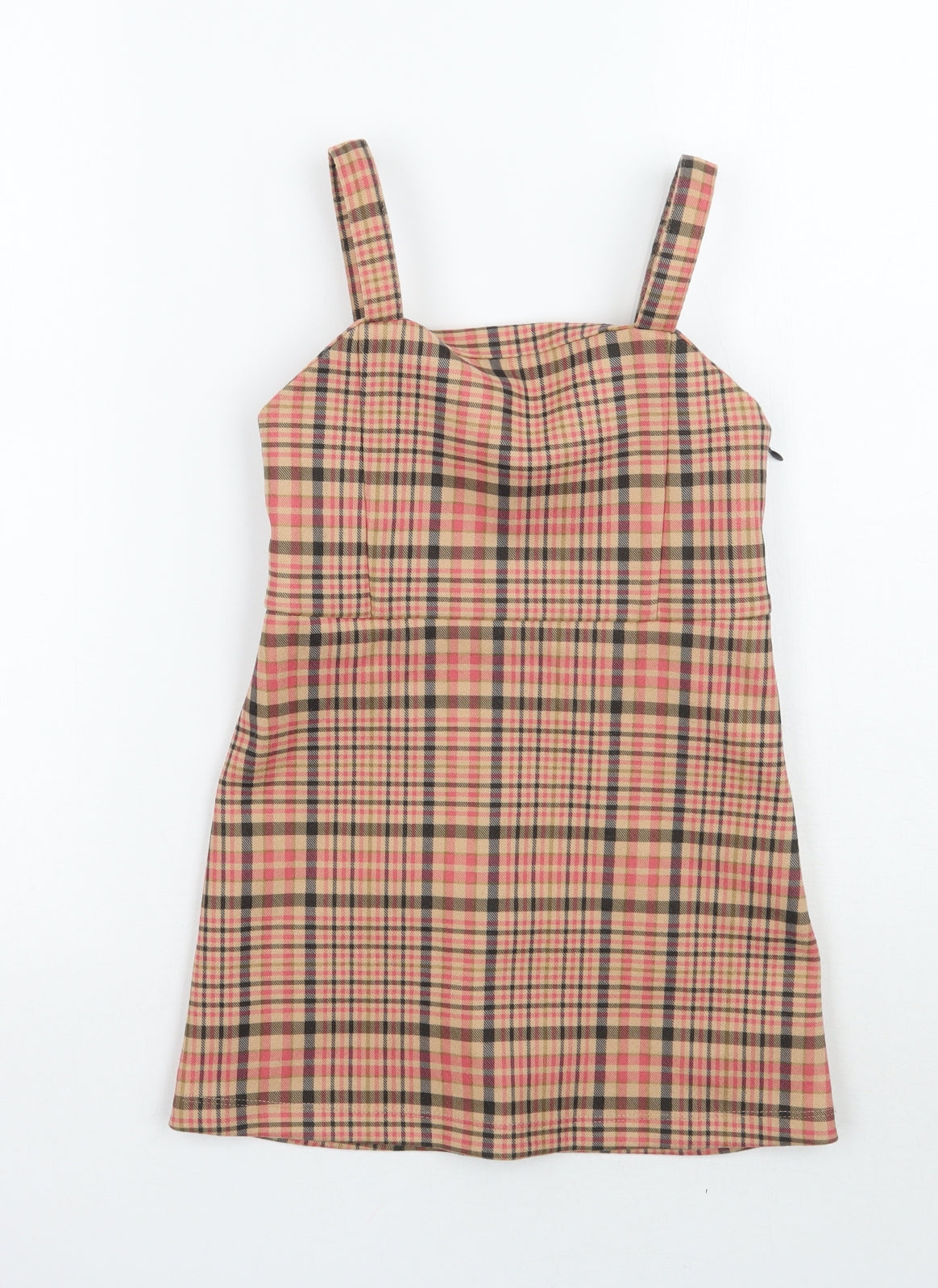 F&F Girls Beige Check  A-Line  Size 3-4 Years
