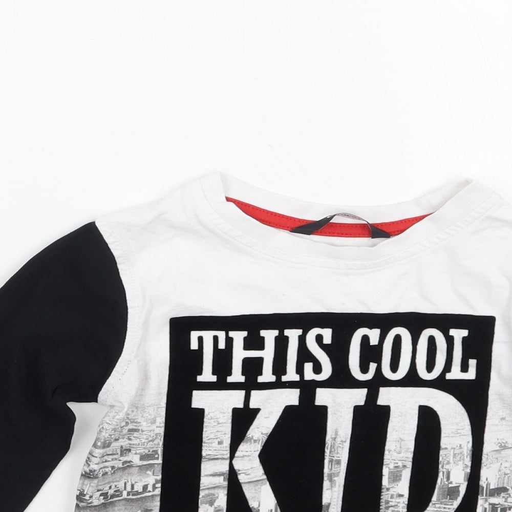 George Boys White   Basic T-Shirt Size 3-4 Years