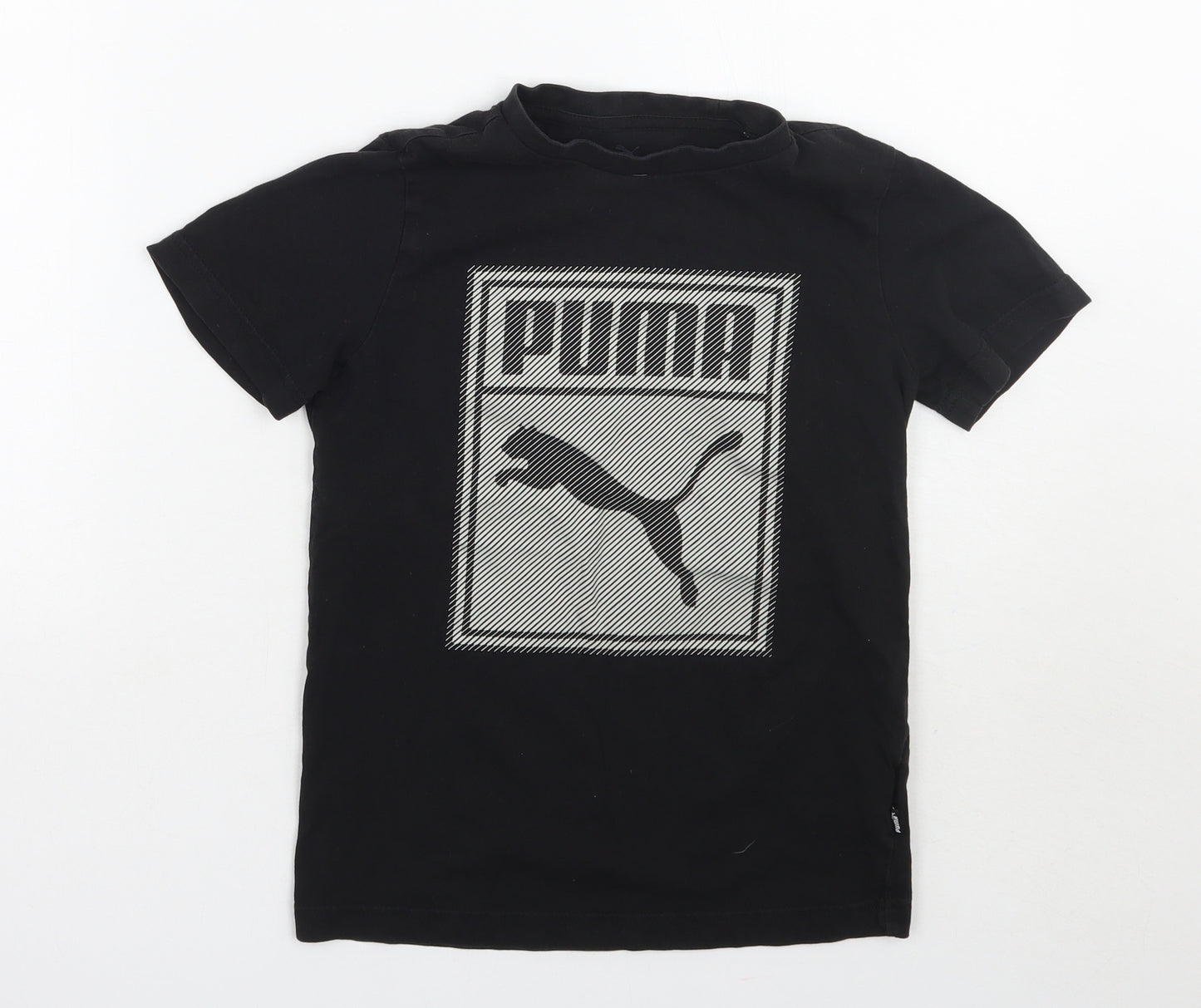 PUMA Boys Black   Basic T-Shirt Size 9-10 Years