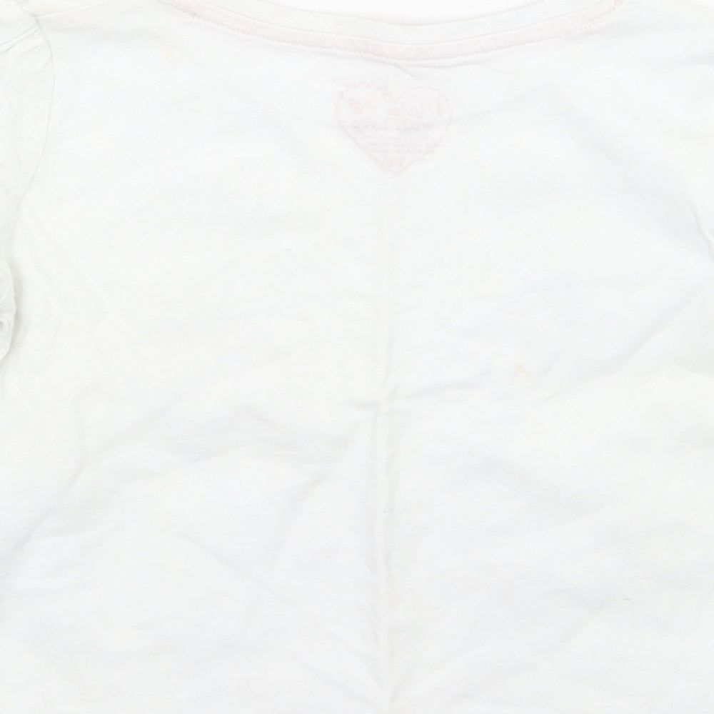 Young Dimension Girls White   Basic T-Shirt Size 12-18 Months