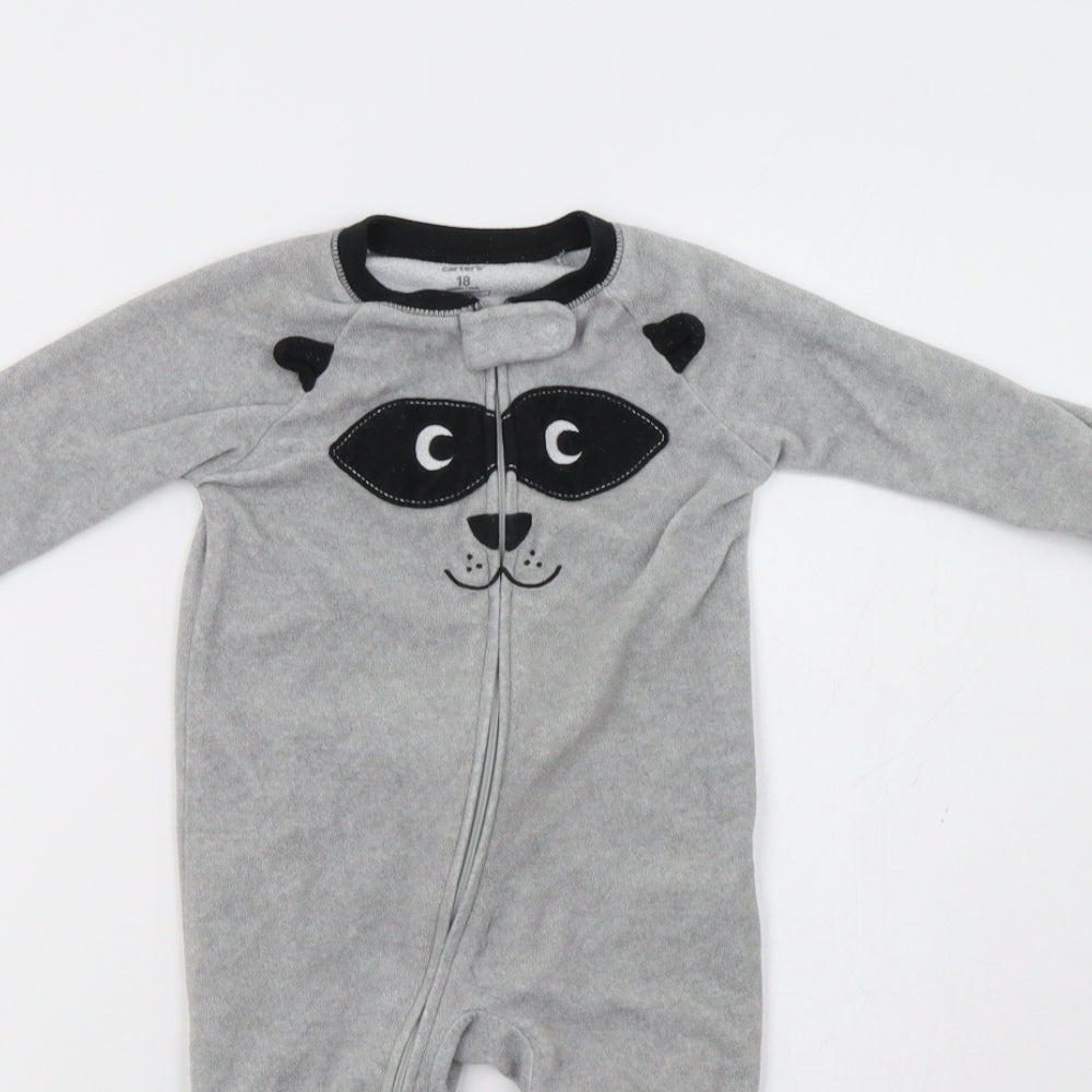 carters Baby Grey   Babygrow One-Piece Size 18 Months