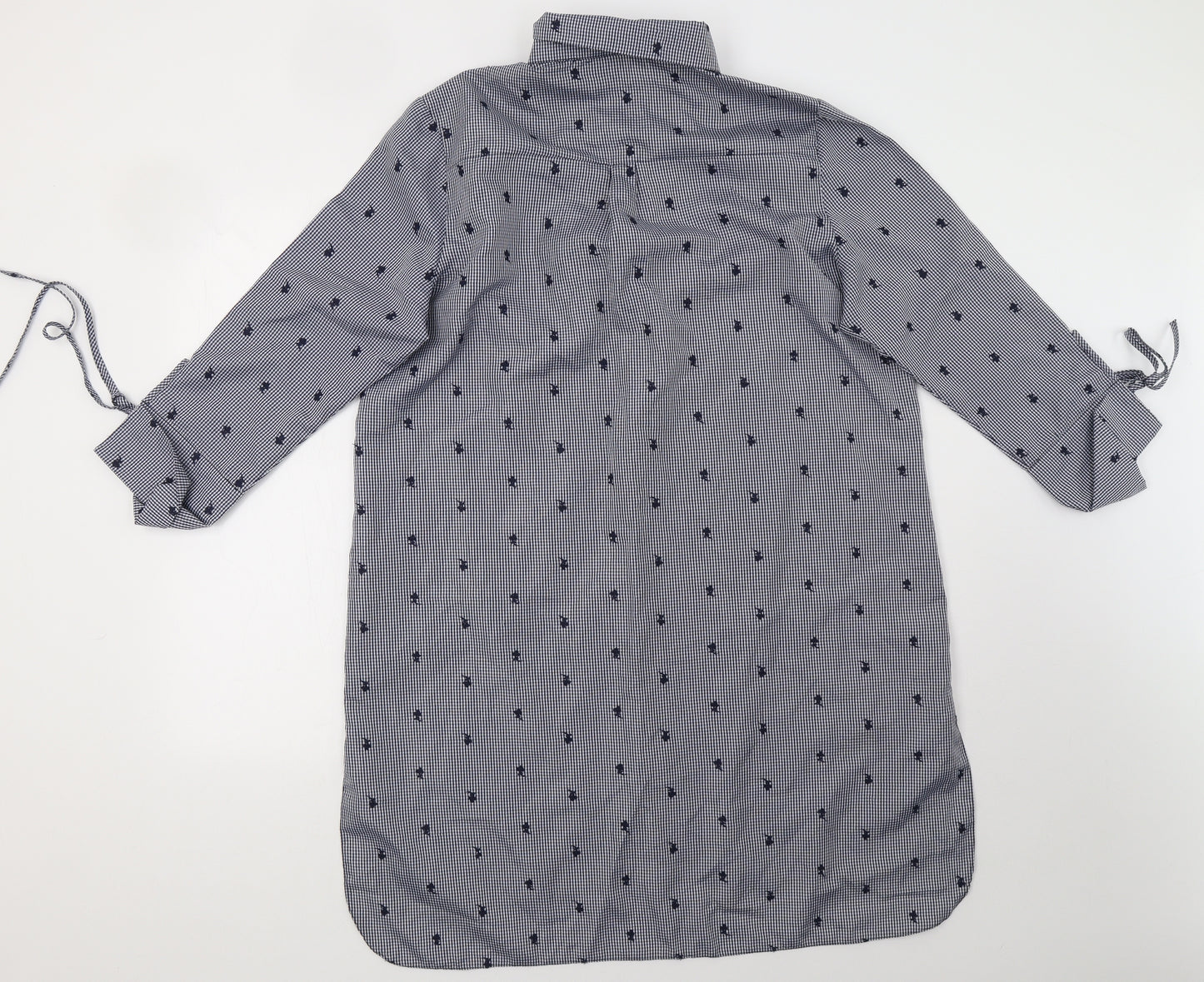 jothirty Womens Blue Polka Dot  Shirt Dress  Size 16