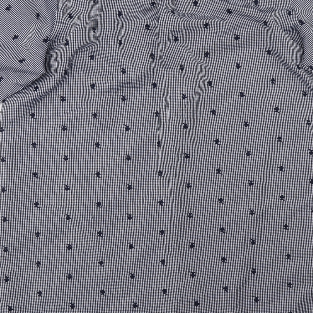 jothirty Womens Blue Polka Dot  Shirt Dress  Size 16