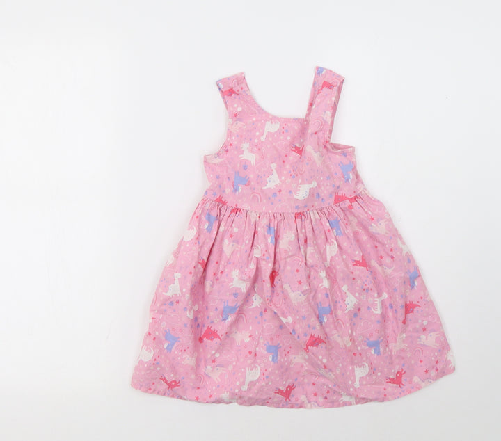 George Girls Pink Polka Dot  A-Line  Size 3-4 Years