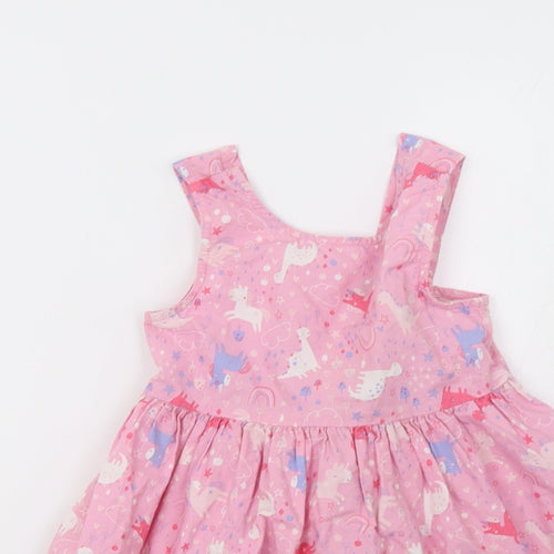 George Girls Pink Polka Dot  A-Line  Size 3-4 Years