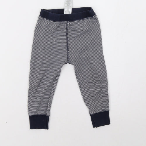 NEXT Boys Blue Striped  Sweatpants Trousers Size 12-18 Months
