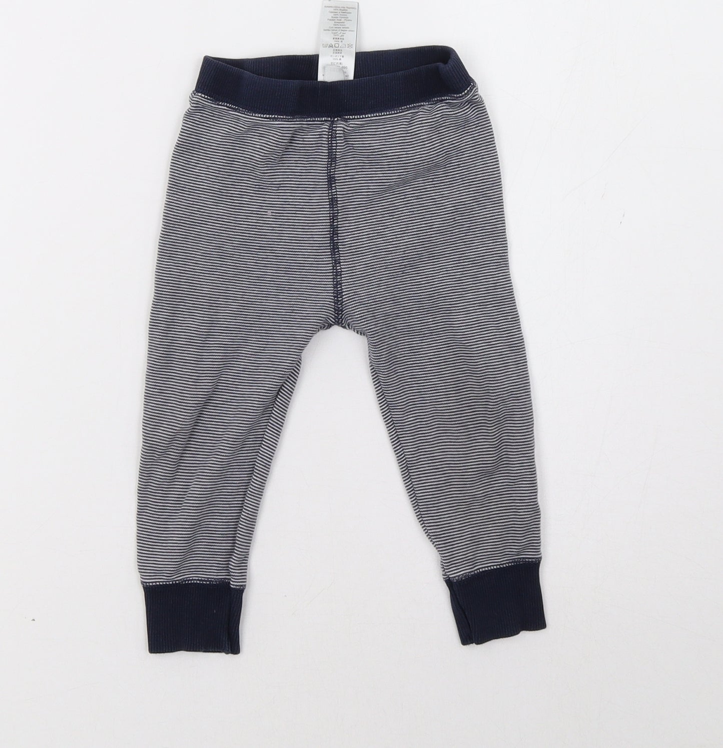 NEXT Boys Blue Striped  Sweatpants Trousers Size 12-18 Months