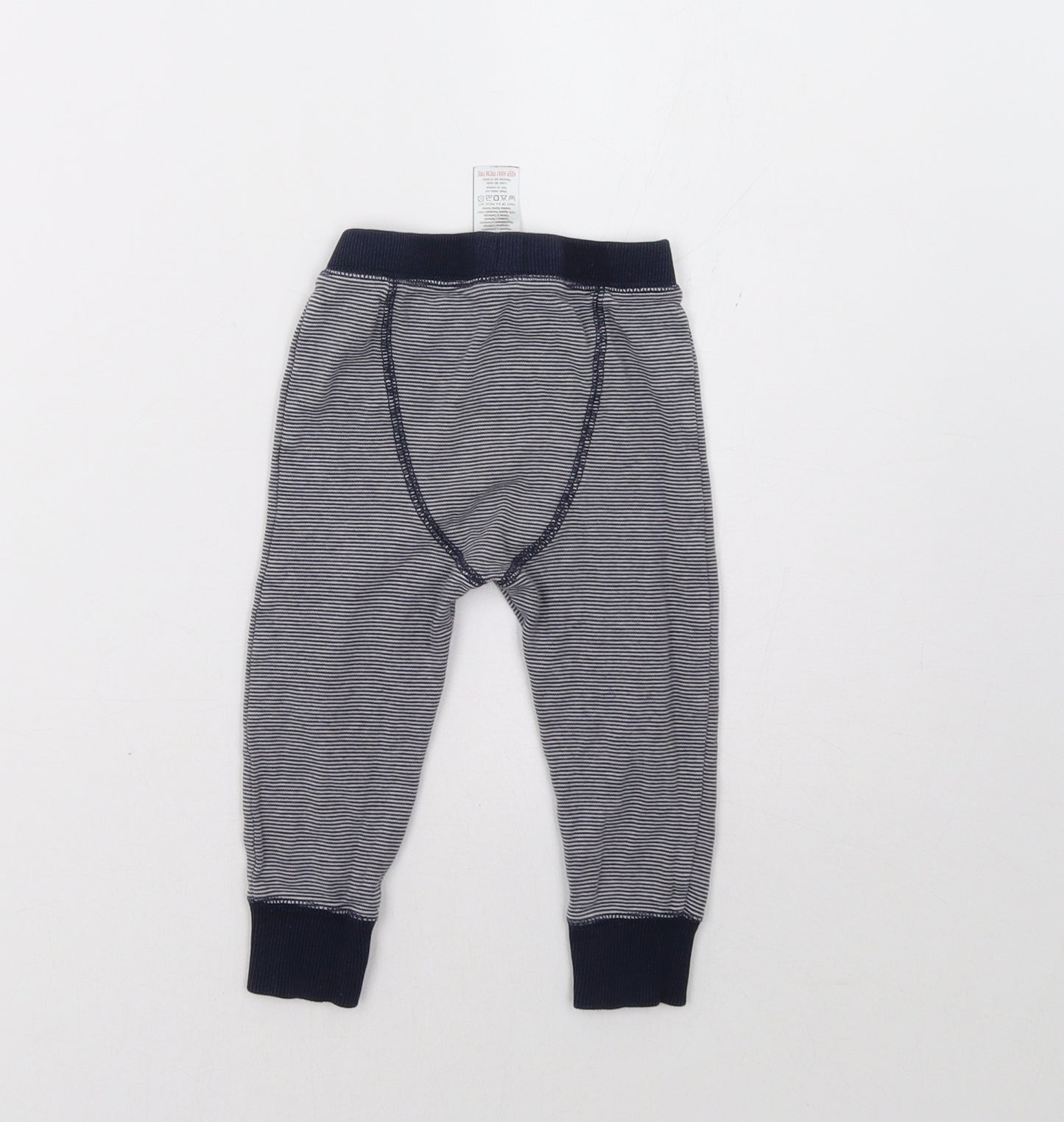 NEXT Boys Blue Striped  Sweatpants Trousers Size 12-18 Months