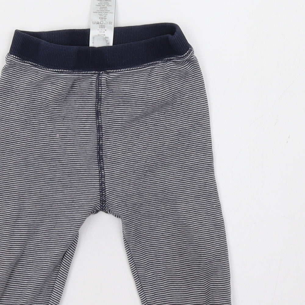 NEXT Boys Blue Striped  Sweatpants Trousers Size 12-18 Months