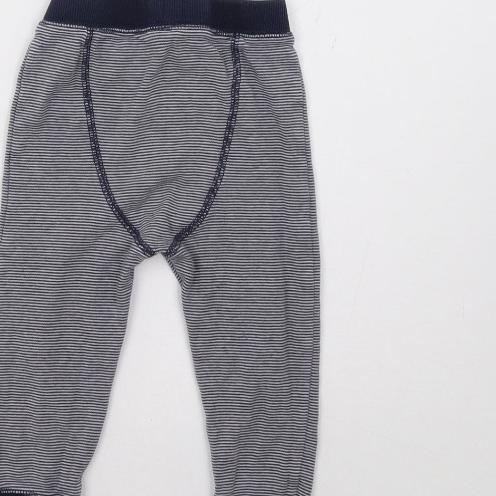 NEXT Boys Blue Striped  Sweatpants Trousers Size 12-18 Months