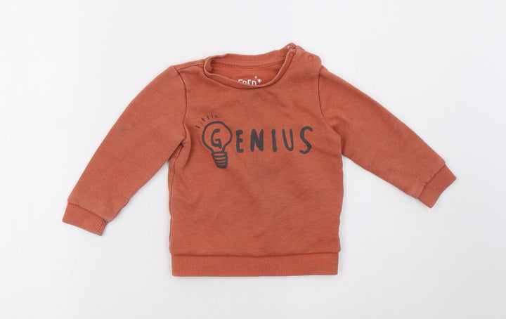 F&F Baby Orange   Pullover Jumper Size 12-18 Months