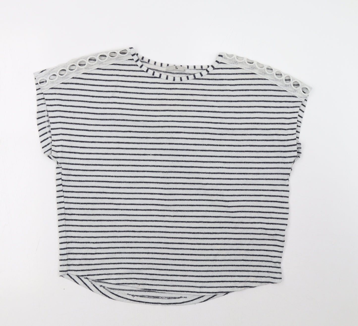 Sainsburys Womens Blue Striped  Pullover Sweatshirt Size 12